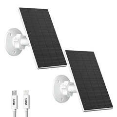 Zivif solar panel front view showing white casing and ports, boosts camera uptime