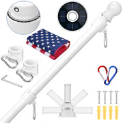 ZMTECH assembled flag kit on wall mount showing complete setup and neat display