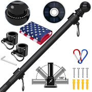 ZMTECH front assembly of 5ft flagpole showing neat installation and durability