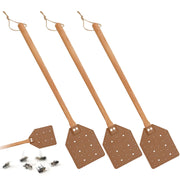 ZOCONE front view of three-pack swatters showing handles and lanyards for quick grab benefit