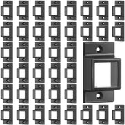 Zonon front view of six black brackets showing neat packaged set and easy layout