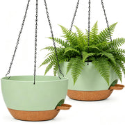 zople front view of two-pack hanging planters showing style and capacity benefit