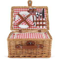 ZORMY arranged contents with plates, wine glasses and cutlery, ready-to-use picnic convenience