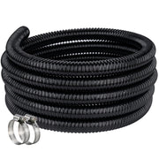 ZY-hosetube front view of 2 inch pond hose showing length and clamps for secure connections