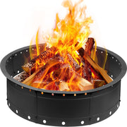 Zzuvjoy front view of 36-inch fire pit ring showing stable design and large capacity