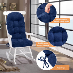 ROFIEJOX close-up of cobalt chenille fabric highlighting soft breathable texture