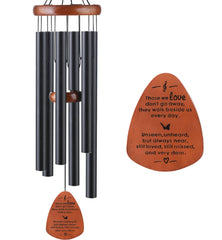 ABEICO memorial wind chime front view showing full 32-inch setup and elegant finish