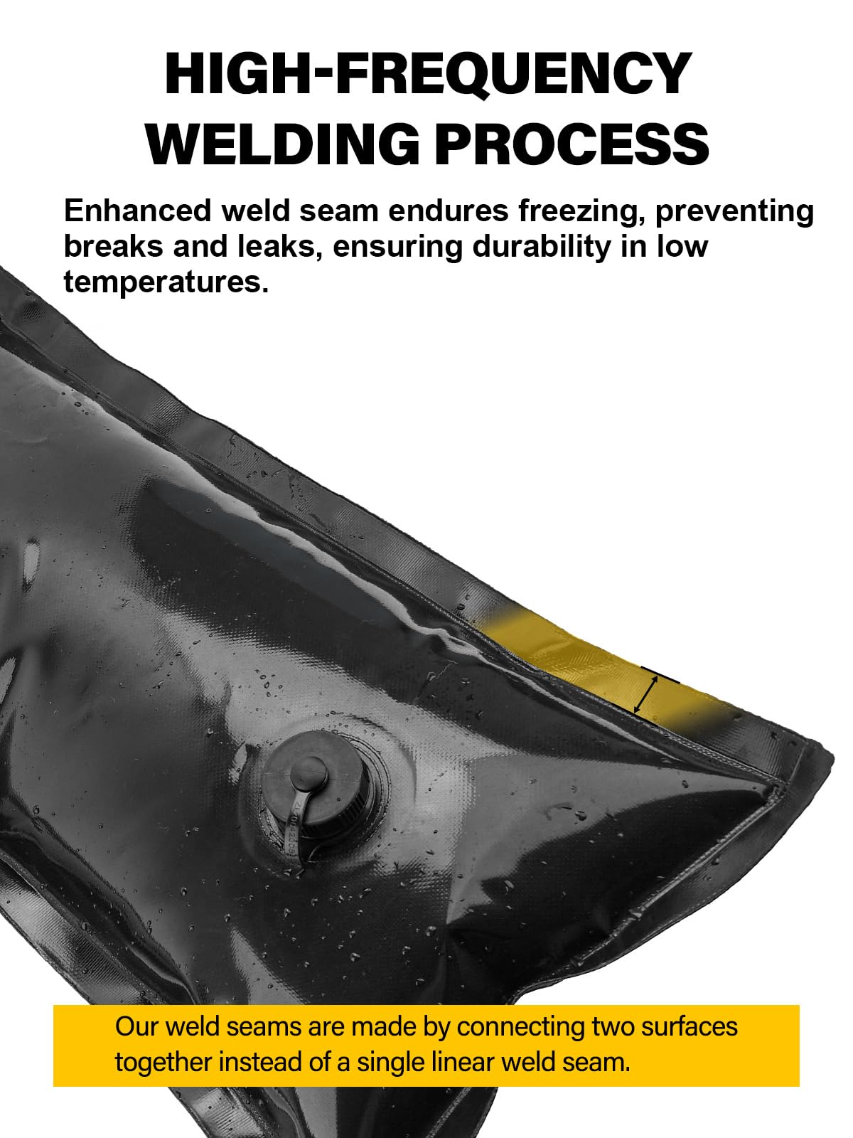 Abimars tube profile showing wider edge for improved sealing and tear reduction benefit