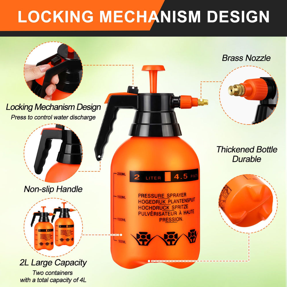 Acellegic size comparison beside a watering can showing compact 2L capacity