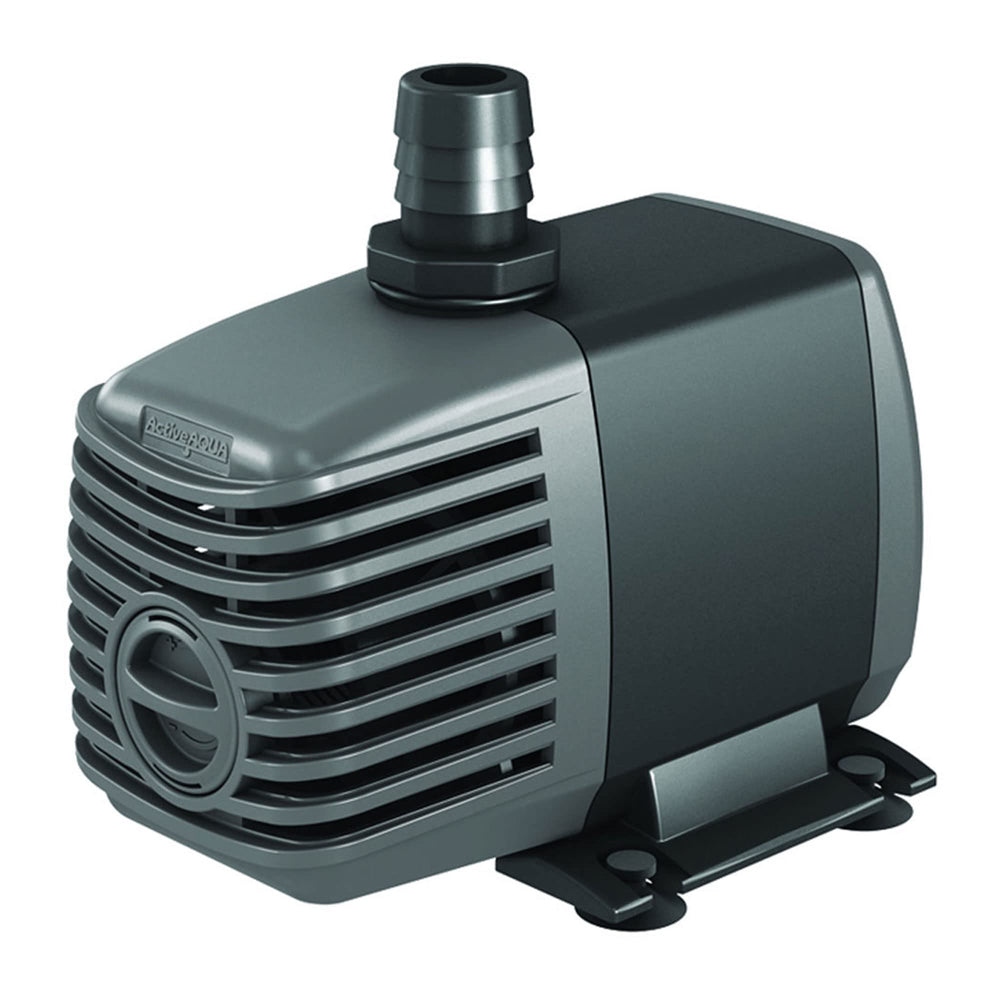 ACTIVEAQUA front view of 250 GPH pump showing compact housing and intake for easy placement