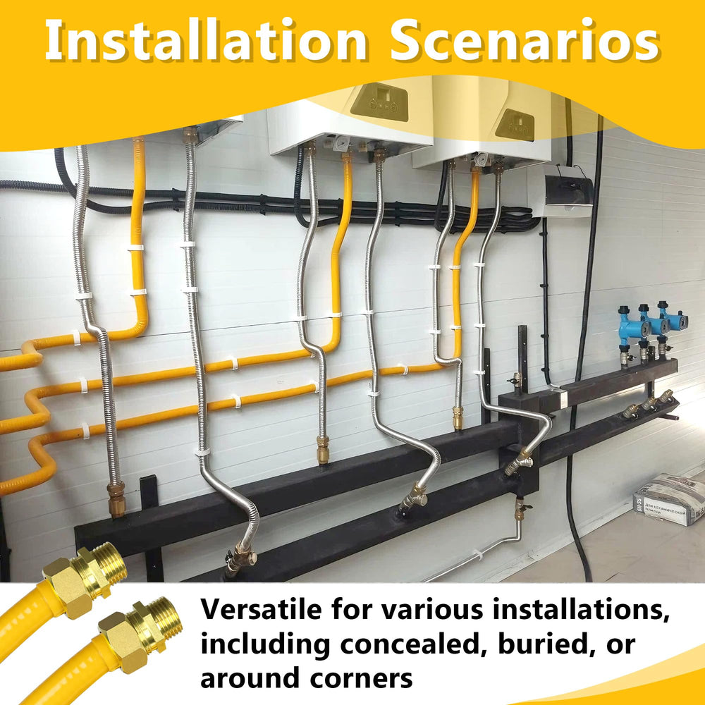 Acyoyava CSST inside conduit for buried installation example showing protective routing and longevity