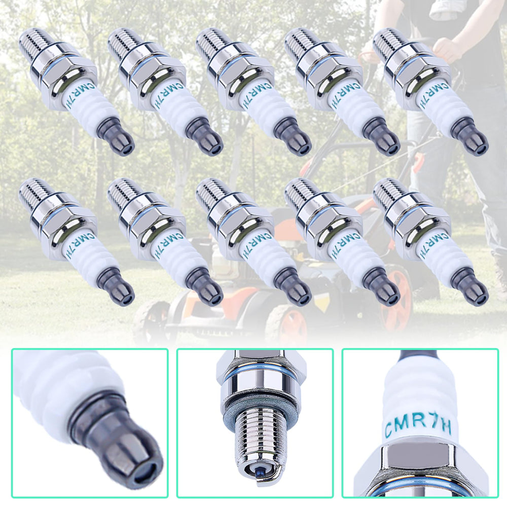 Adefol spark plug installed in a blower demonstrating improved starting