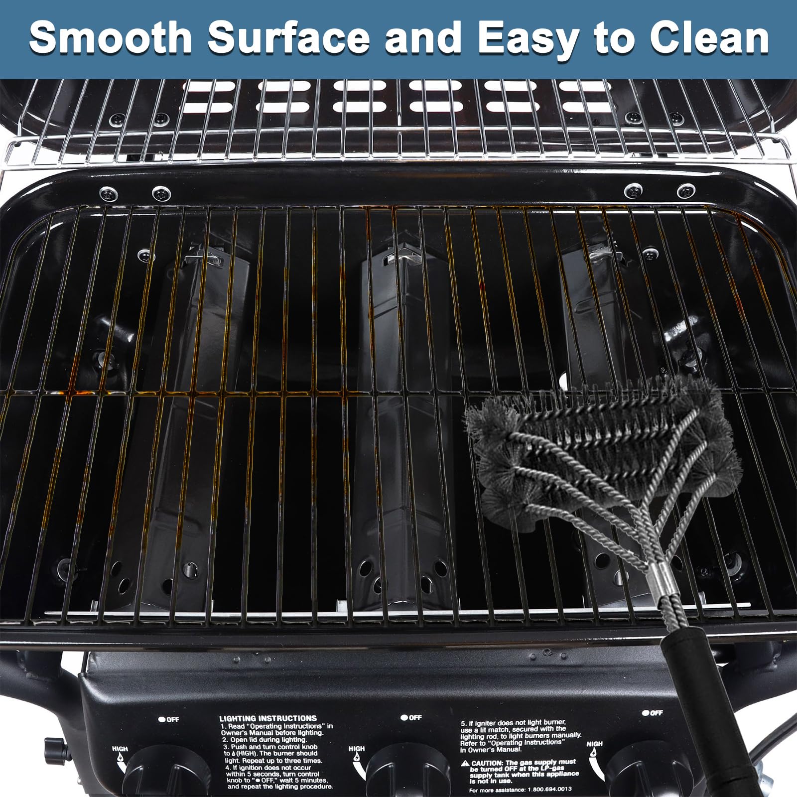Adviace lifestyle grilling scene with grid installed for improved cookouts benefit