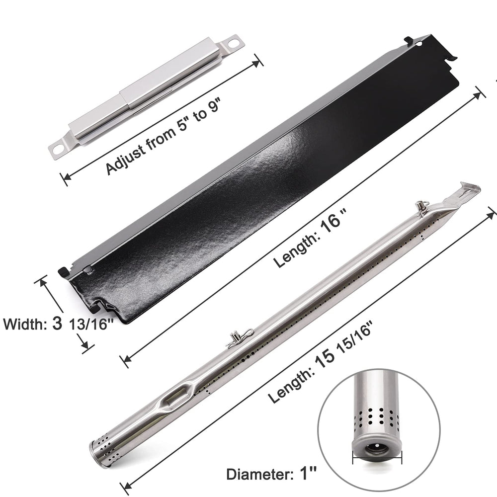 Adviace porcelain-coated heat tent detail protecting burners and reducing flare-ups