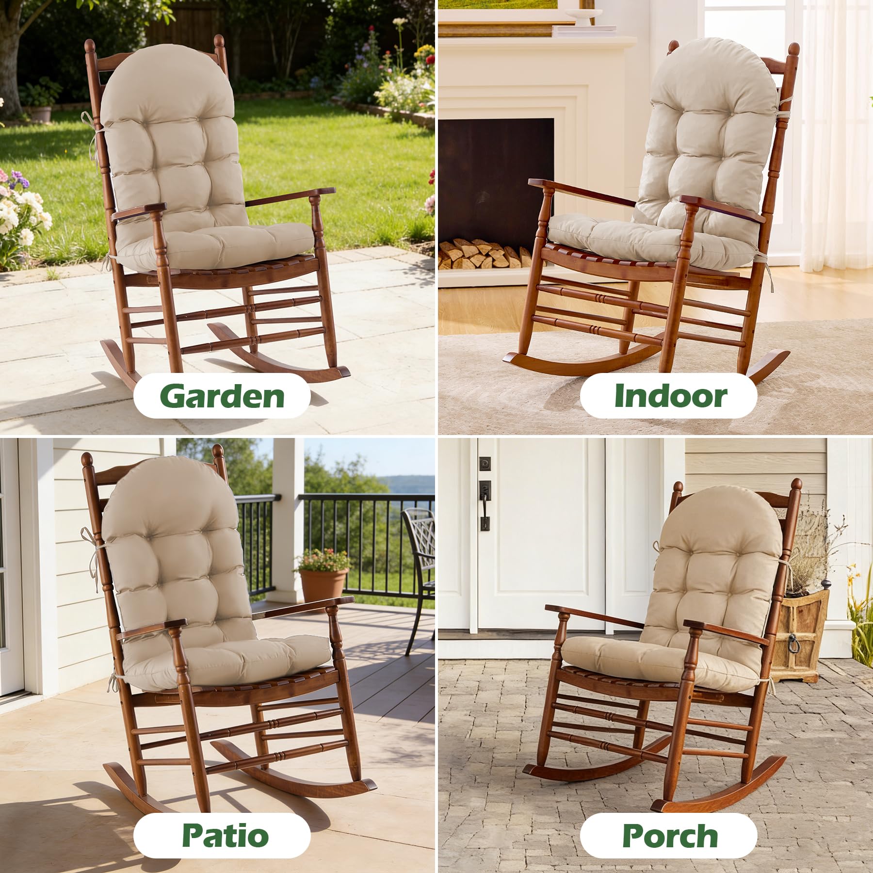 Aegisun cushion beside ruler and chair showing 44x19x4 inch sizing accuracy