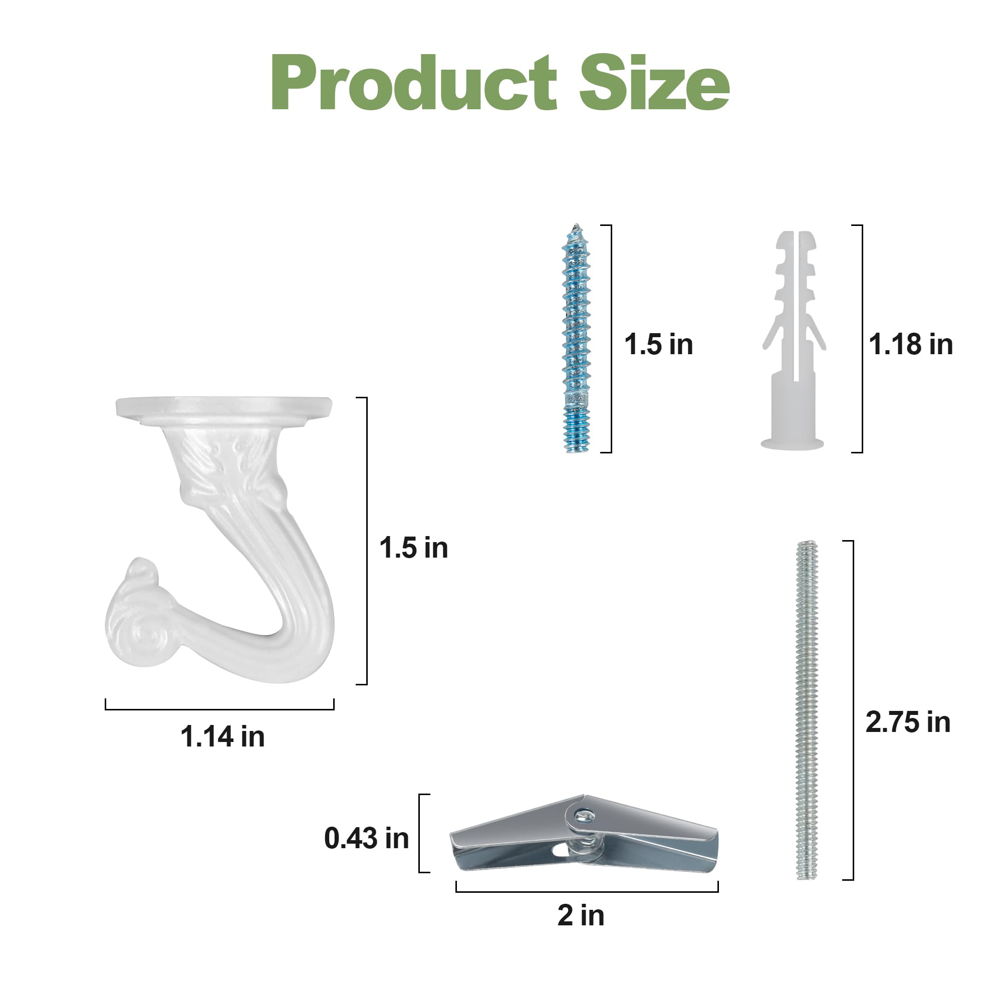 Aidoclip accessories layout with bolts and spring wings for versatility