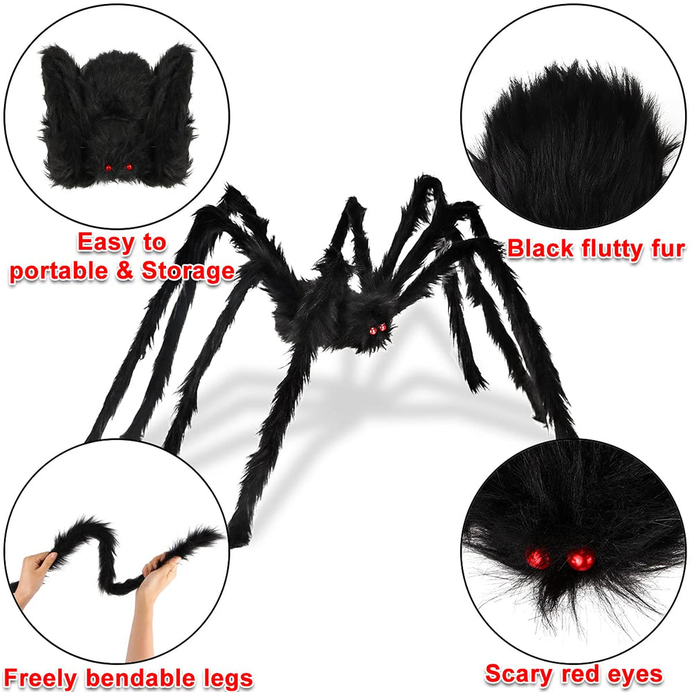 Aiduy spider hanging over doorway creating dramatic entrance scare