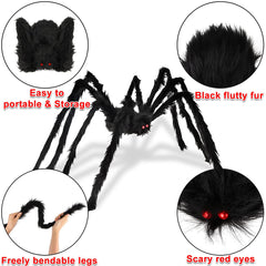 Aiduy spider hanging over doorway creating dramatic entrance scare