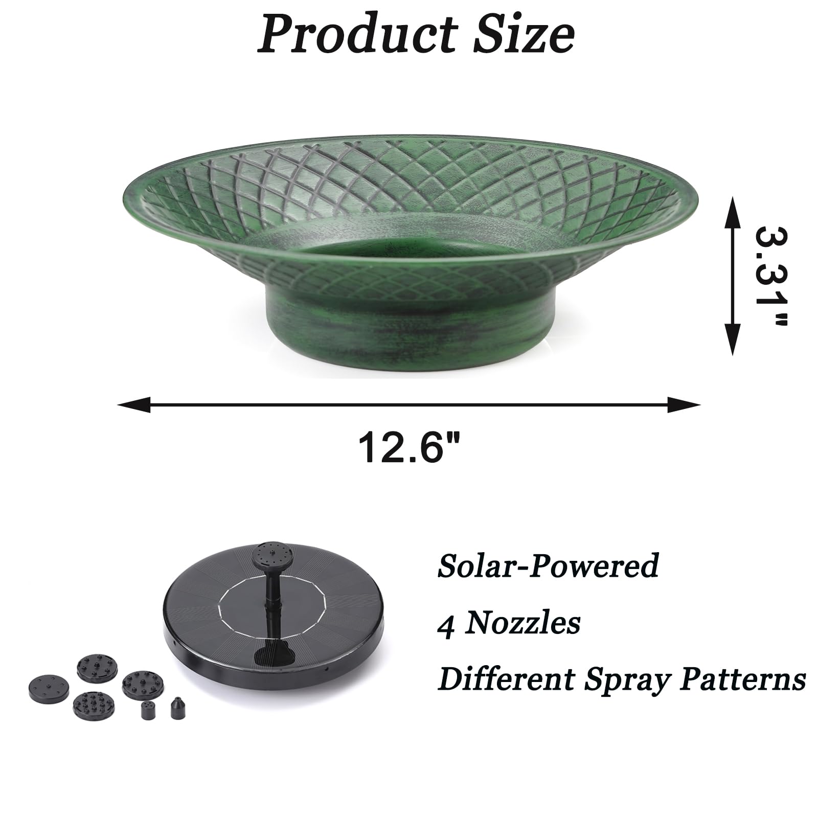 Aifeorzo top-down basin detail highlighting roomy shallow bowl for birds