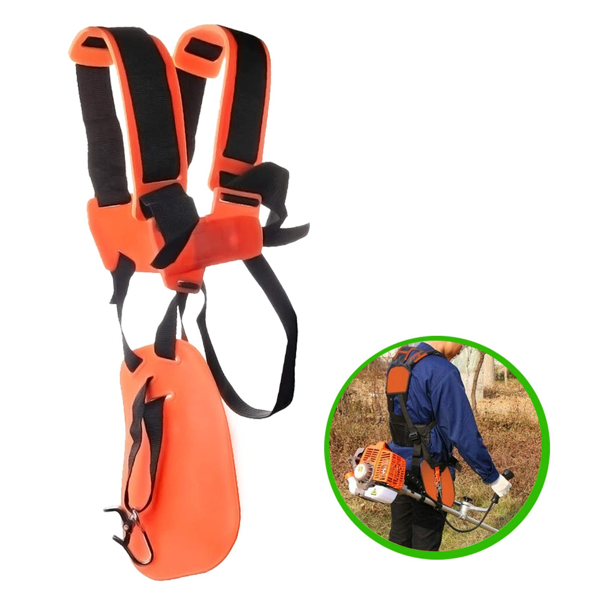 AILEETE harness front view showing full strap and support for balanced wear