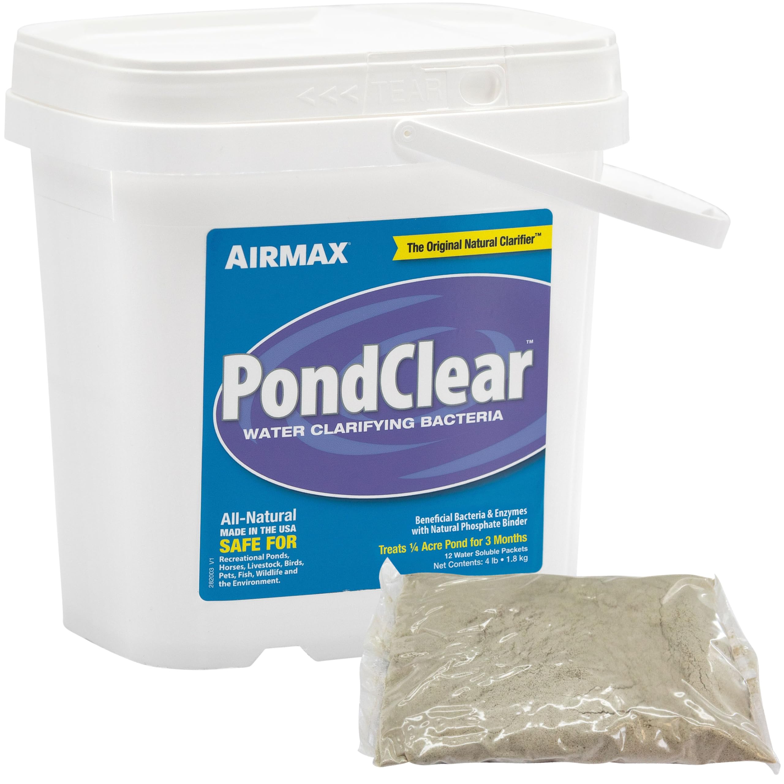 Airmax PondClear front packaging showing product and count benefit