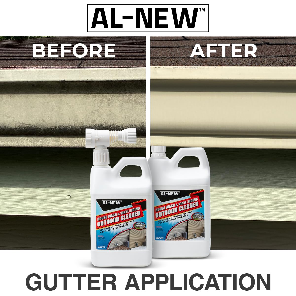 AL-NEW before and after siding contrast showing visible restoration benefit