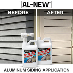 AL-NEW close-up of hose-end nozzle and label for easy attachment benefit