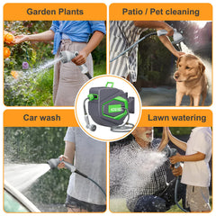 ALAIAL 10-function nozzle held in hand for versatile watering control