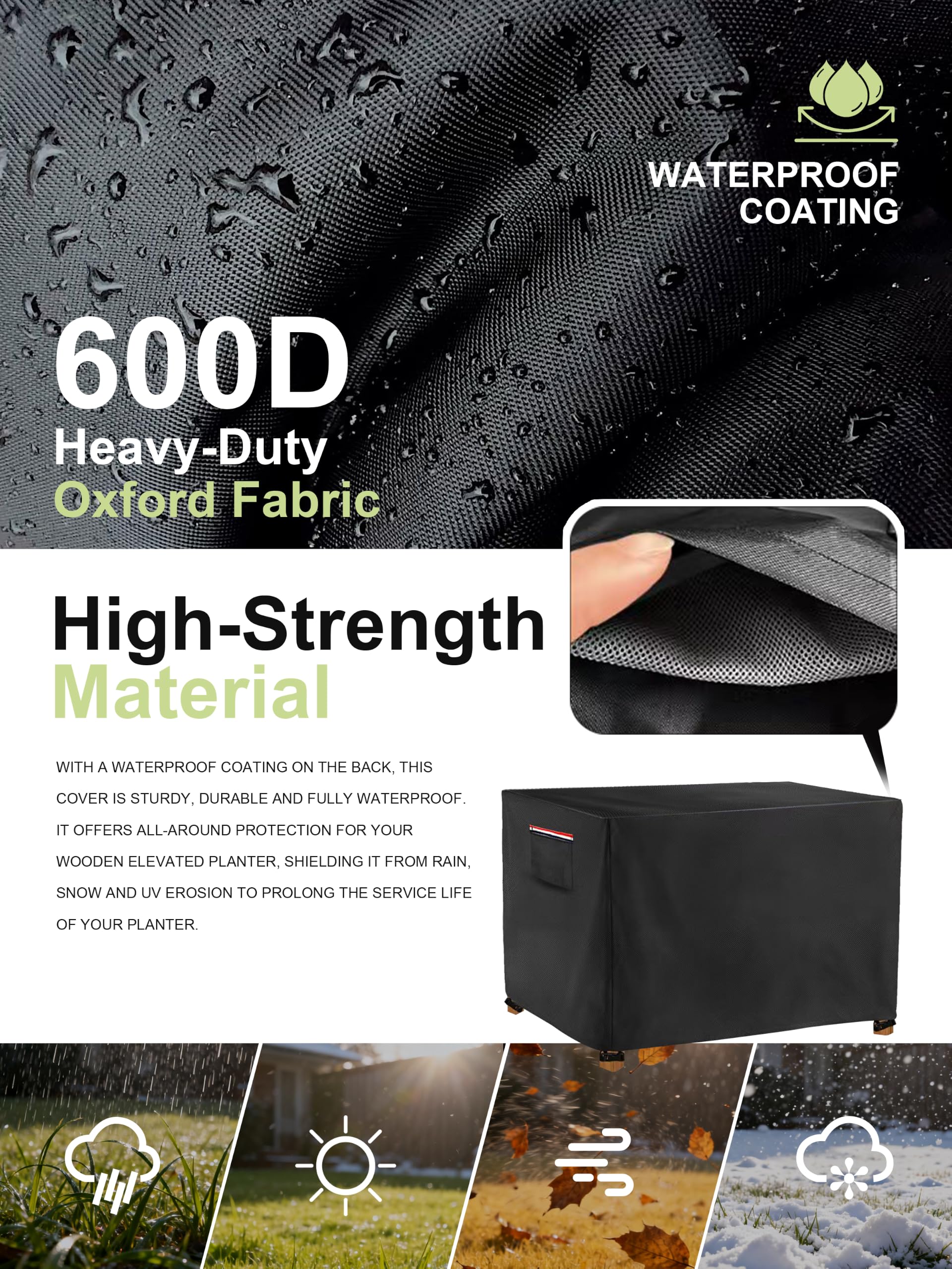 Alickwang close-up of corner fabric showing heavy-duty waterproof texture benefit