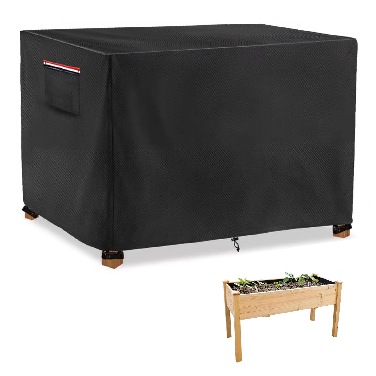 Alickwang front view cover on raised bed showing full protection and neat fit