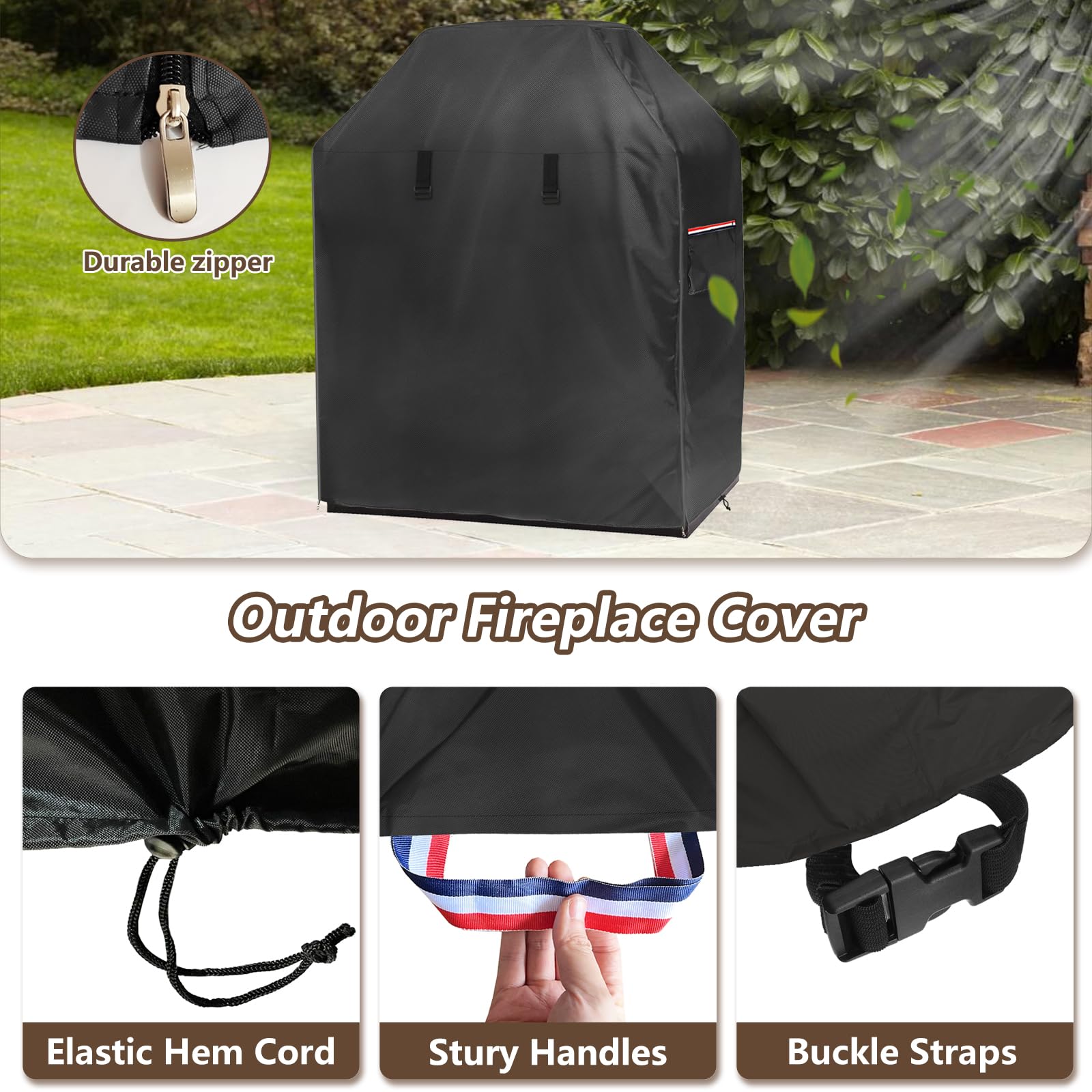 Alickwang zipper and handle detail, demonstrates easy installation and quick access