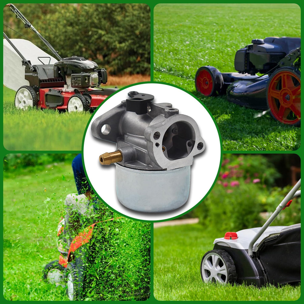 ALL-CARB in-use on a lawn mower highlighting restored performance