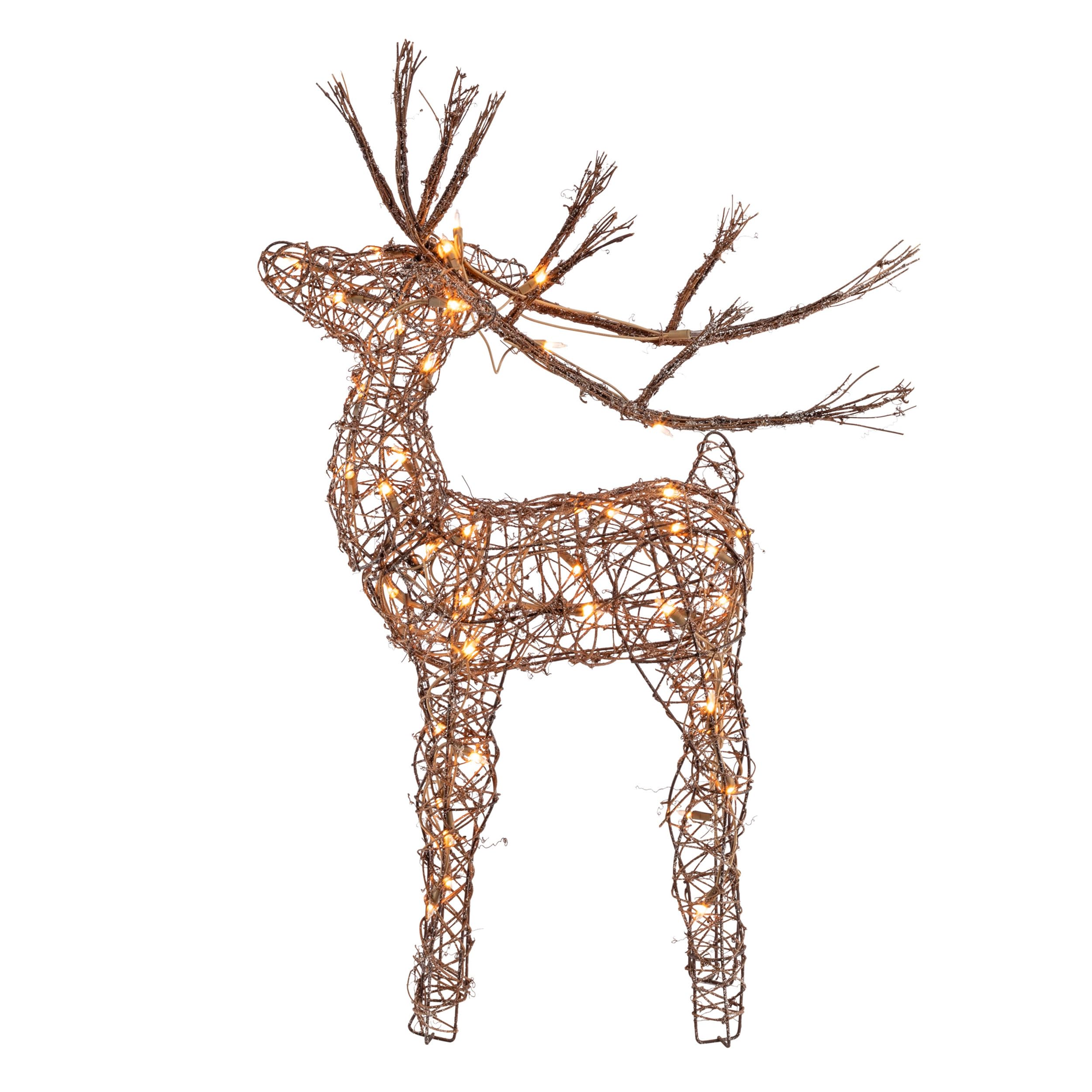 Alpine Corporation reindeer staged in yard delivering seasonal curb appeal