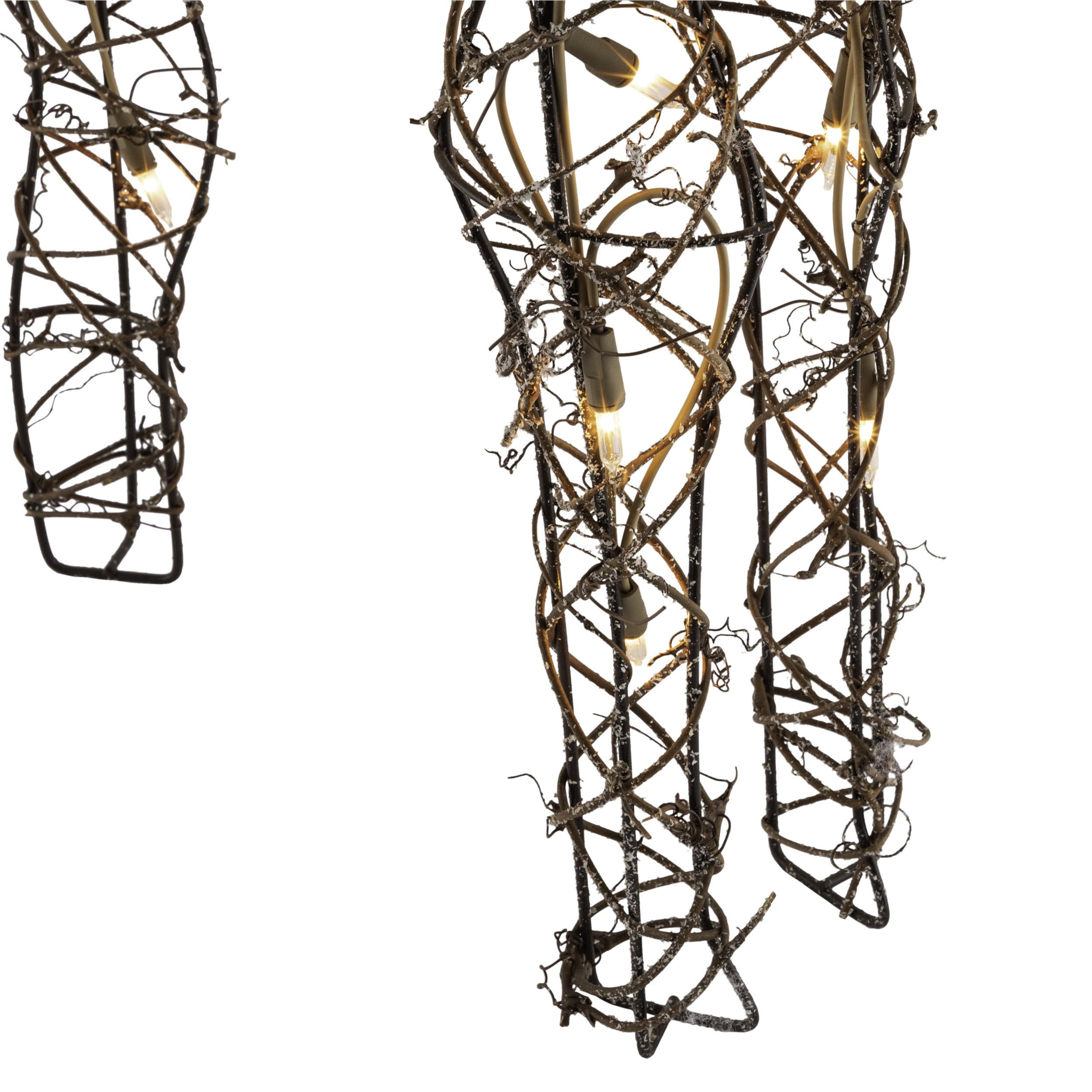 Alpine Corporation reindeer paired with wreath and lights for cohesive display