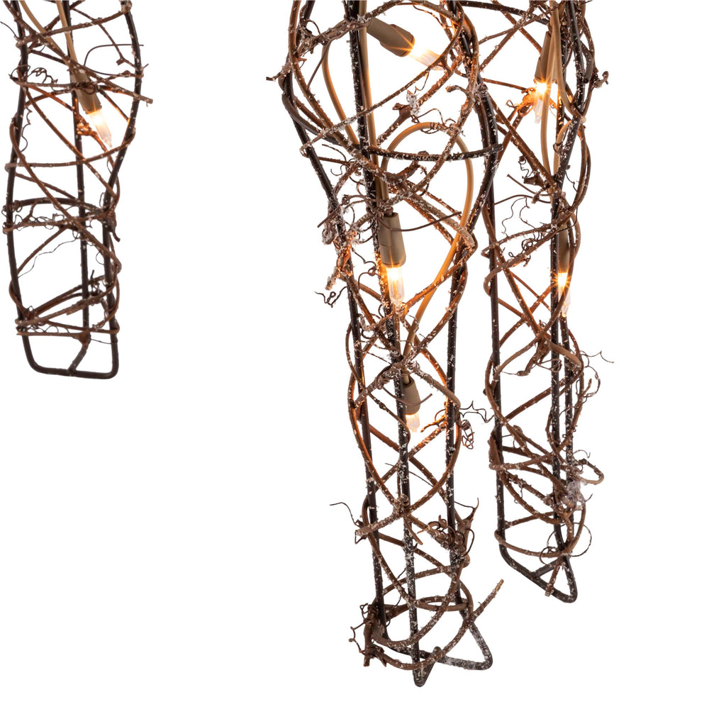 Alpine Corporation reindeer paired with wreath and lights for cohesive display