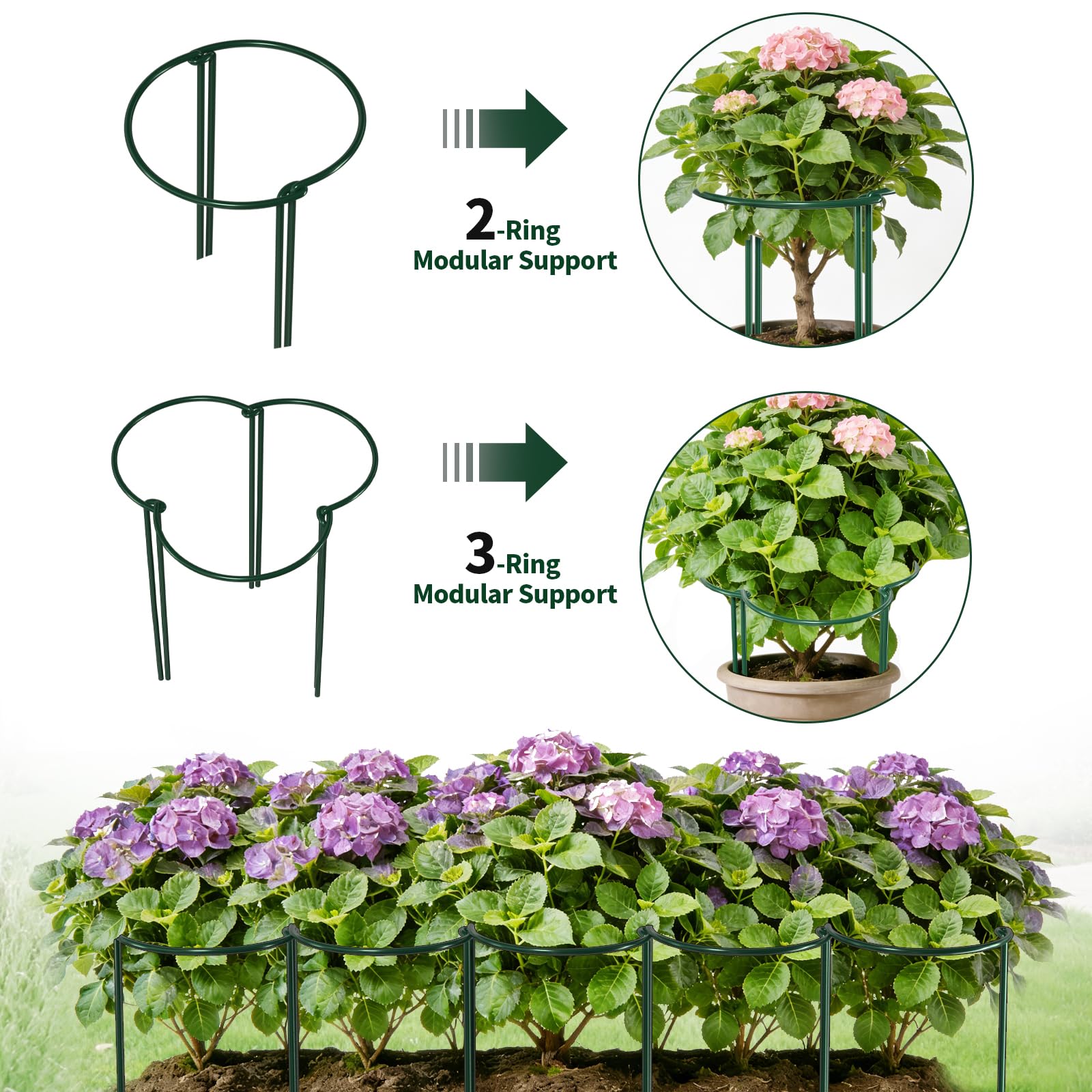 AMAGABELI stacked stakes stored compactly illustrating easy seasonal storage