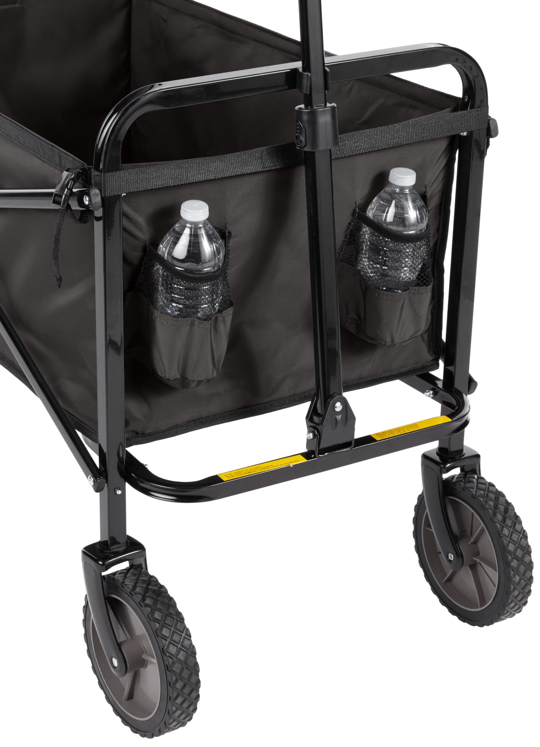 Amazon Basics wagon exterior pockets holding phone and keys for organized access during outings