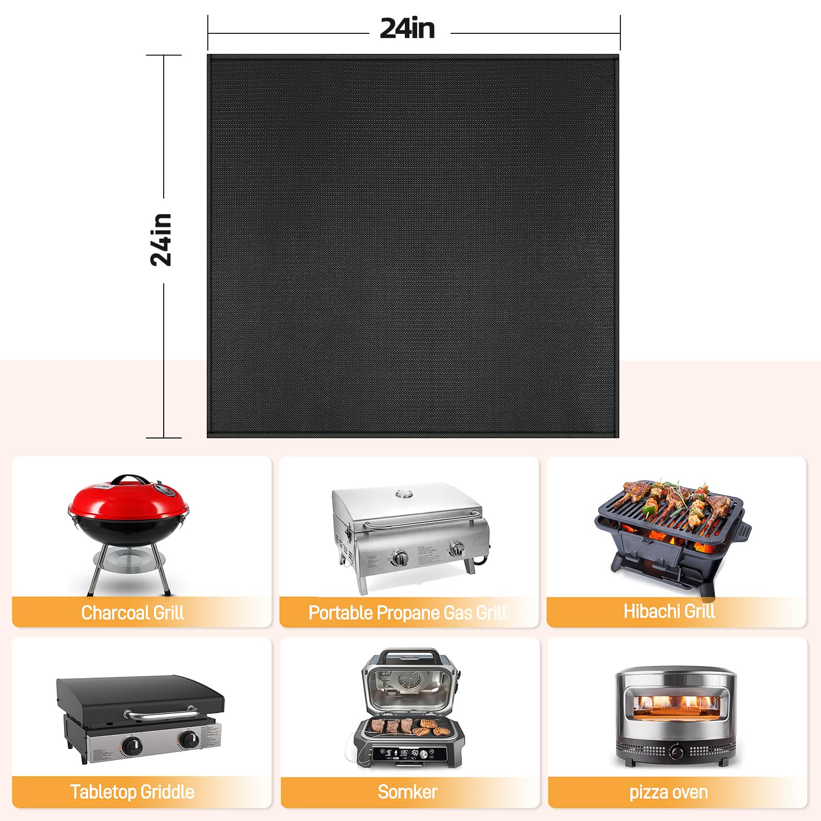 Amerbro mat with ruler showing 24x24-inch dimensions for accurate fit