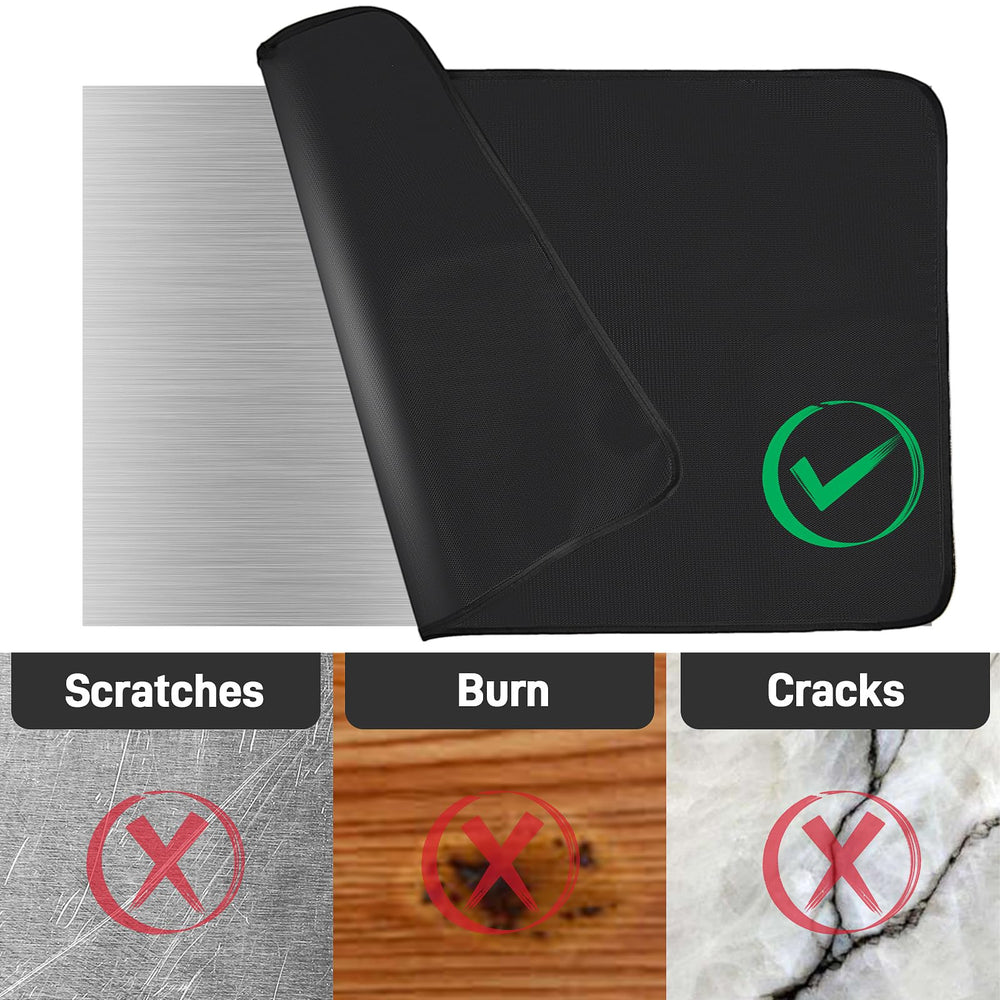 Amerbro mat on outdoor table with grill showing tidy cooking area and surface protection