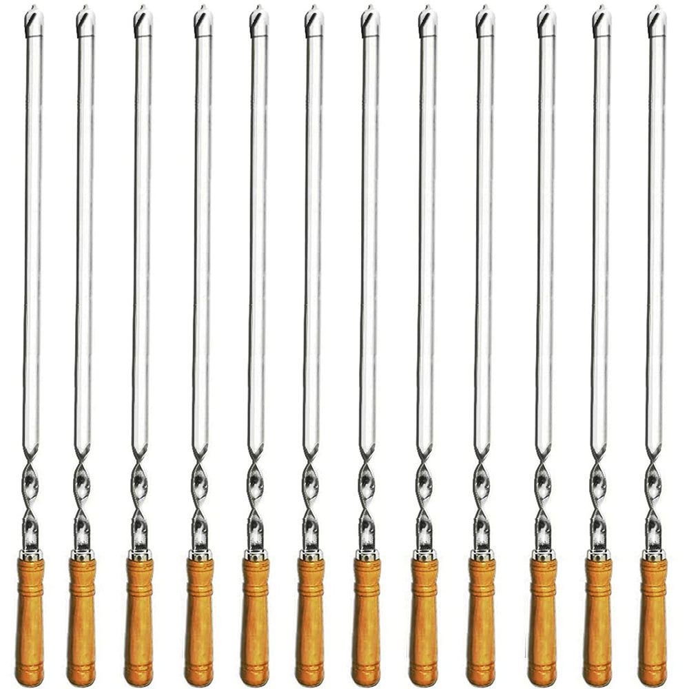 Amestar front view of 12-pack skewers showing complete set and packaging benefit