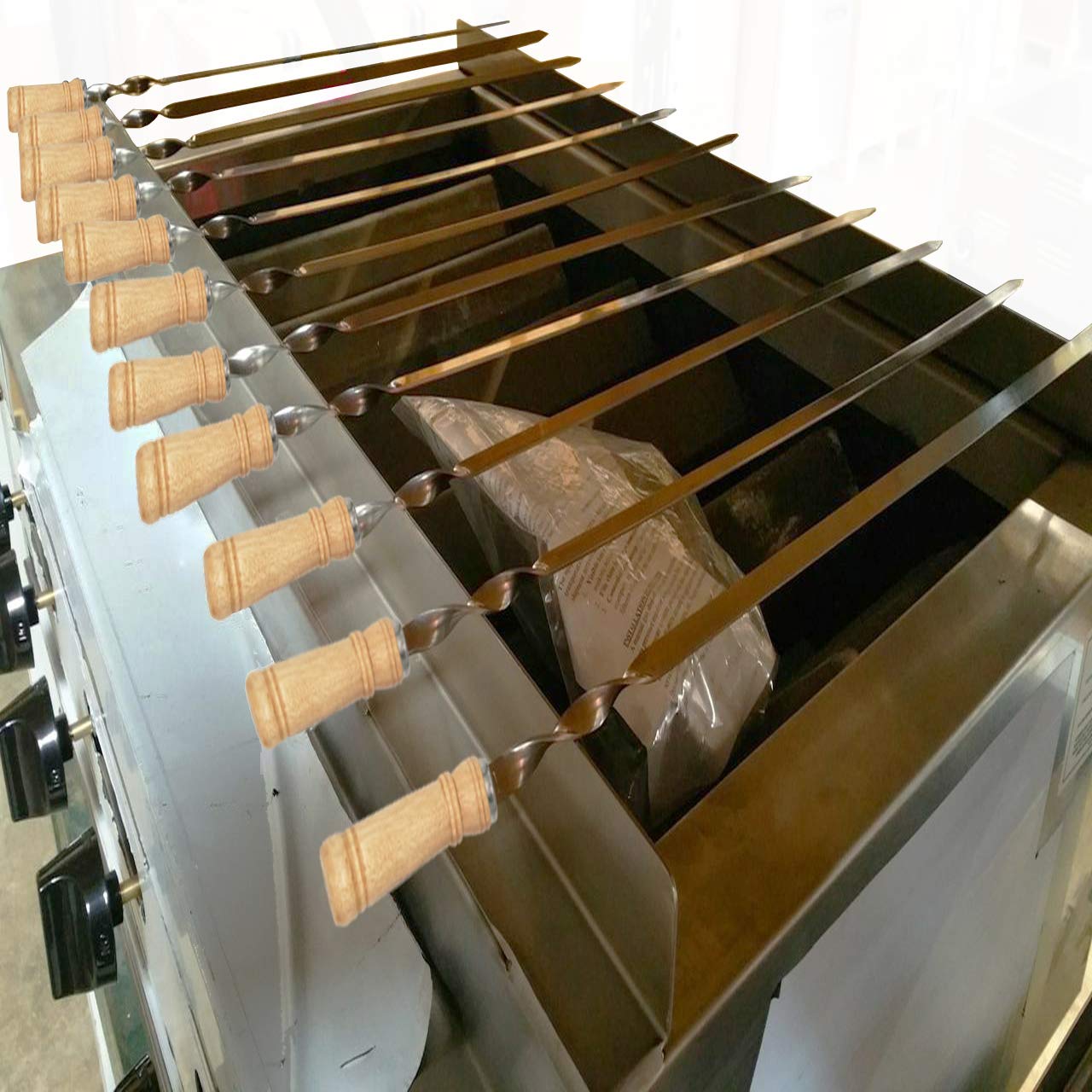 Amestar skewers neatly stored in drawer demonstrating compact organization benefit