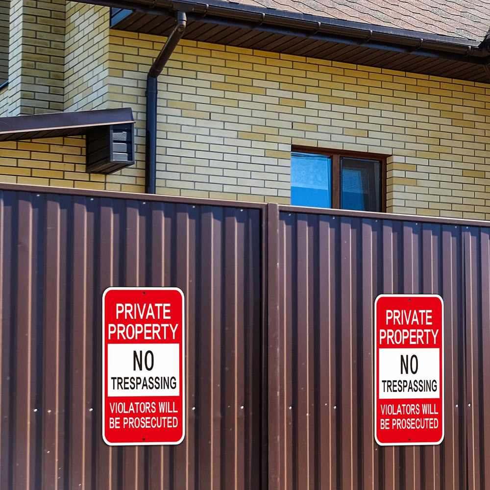 Amylove sign attached to wooden fence showing property protection and deterrence