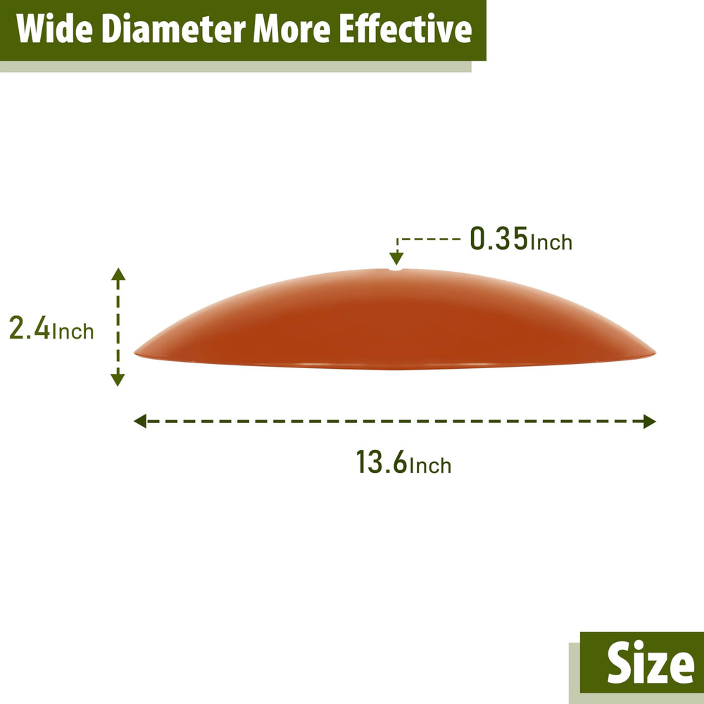 andergi dome next to hummingbird feeder to show 13-inch scale advantage