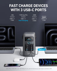 Anker SOLIX C200 paired with folded 60W solar panel for compact, portable recharging