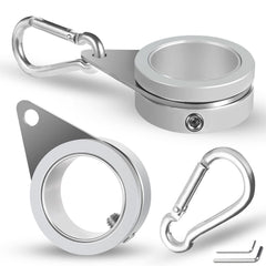 Anovo ring front view showing silver finish and compact clamp benefit