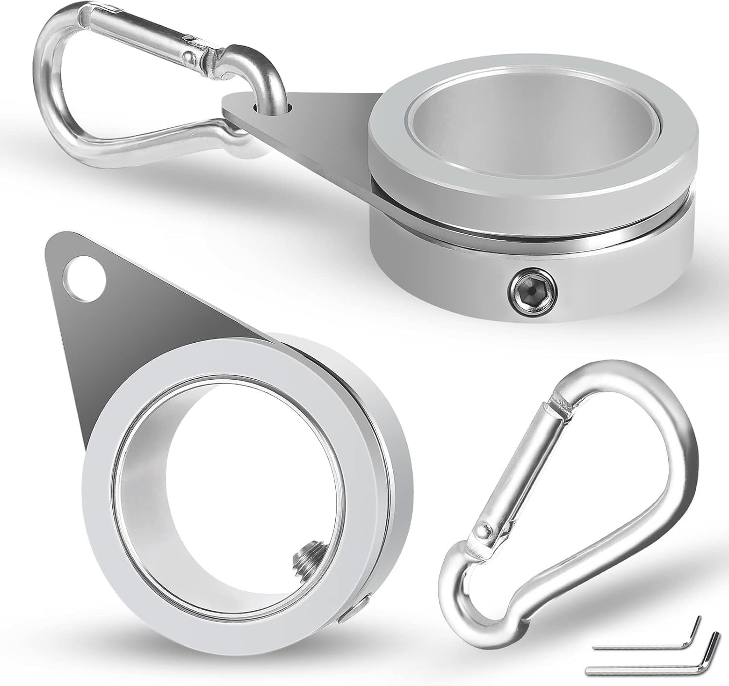 Anovo product pack with two rings and screws showing ready-to-install convenience