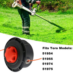 Anpongta installed on Toro trimmer demonstrating easy replacement benefit