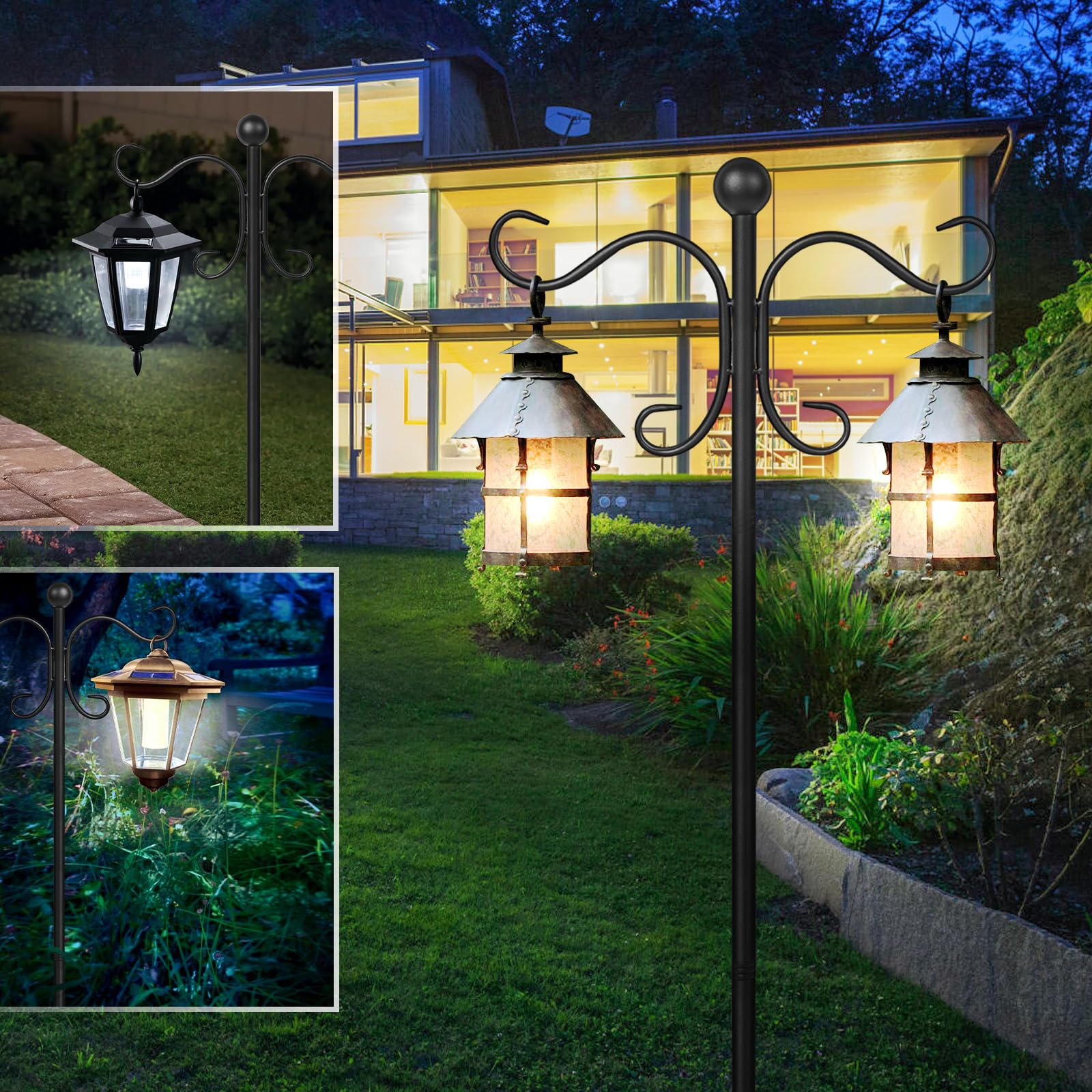 AOMGD in use with bird feeder and planter showing balanced display and garden appeal