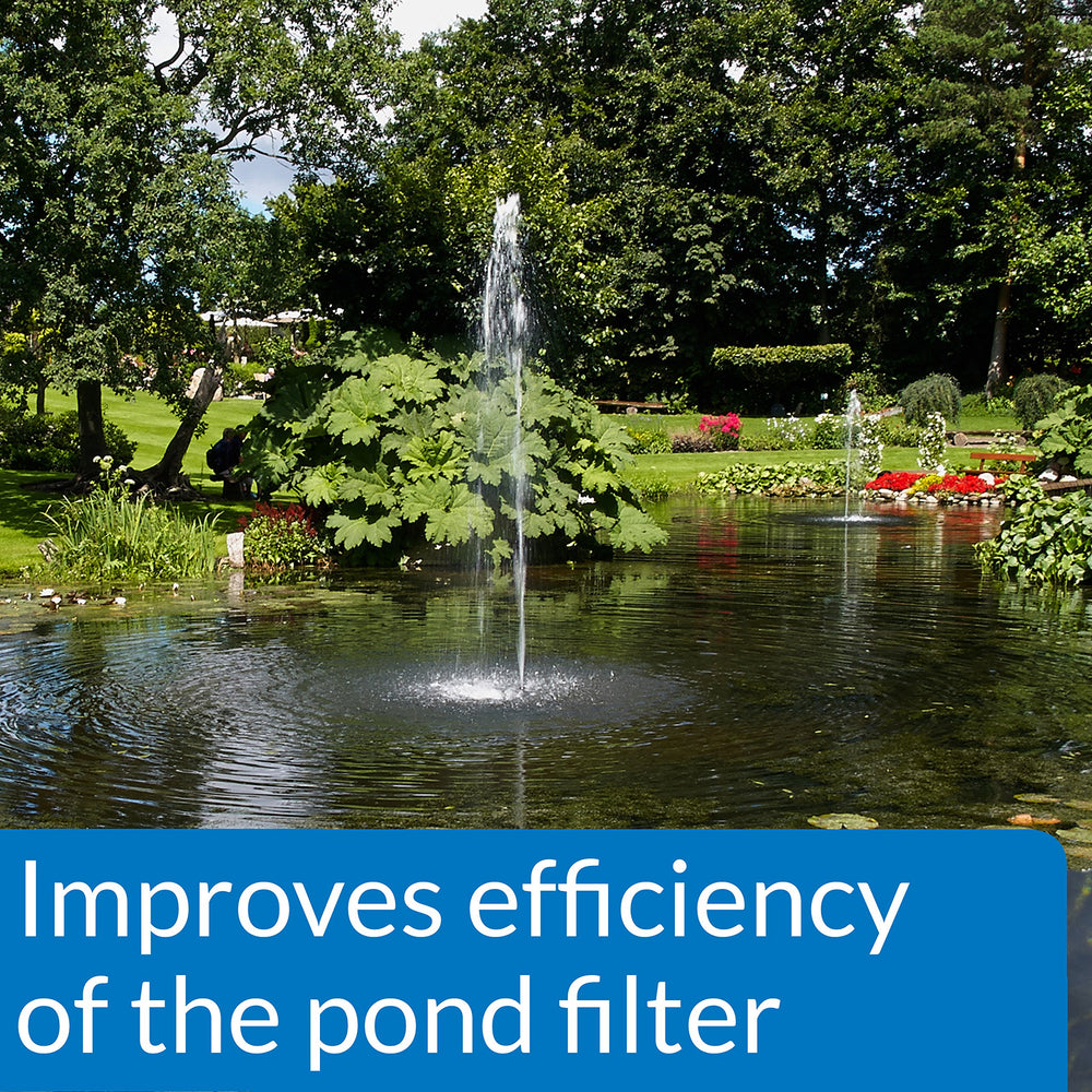 API ACCU-CLEAR filtered particles trapped in pond filter, improving efficiency