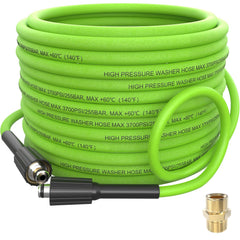 APOWER full-length 50ft hose showing flexible reach and ease of use